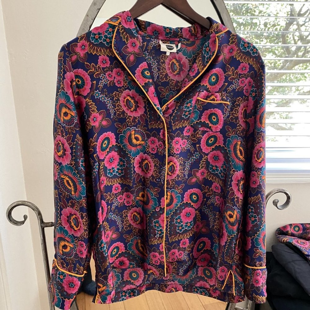 Anthropologie Floreat silk pajamas